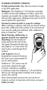 Preview for 4 page of Zircon StudSensor L70 OneStep User Manual