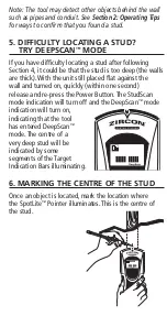 Preview for 7 page of Zircon StudSensor L70 OneStep User Manual