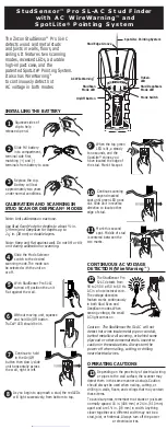 Предварительный просмотр 1 страницы Zircon StudSensor Pro SL-AC User Manual