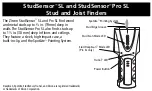 Zircon StudSensor SL User Manual preview