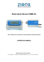 Предварительный просмотр 1 страницы ZIROX SGM5-EL Operation Manual