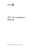 Ziton ZP1-X3 Installation Manual предпросмотр