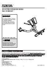 ziva ST2 HYPER EXTENSION BENCH Manual предпросмотр