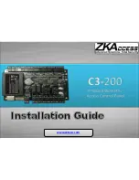 ZKaccess C3-200 Installation Manual предпросмотр