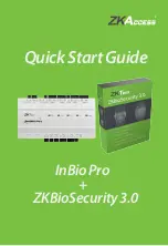 Предварительный просмотр 1 страницы ZKaccess InBio Pro Quick Start Manual