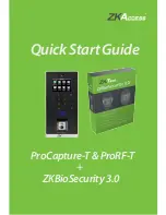 Предварительный просмотр 1 страницы ZKaccess ProCapture-T Quick Start Manual