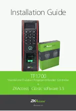 Предварительный просмотр 1 страницы ZKaccess TF1700 Installation Manual