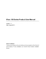 Zksoftware iFace 100 Series Product User Manual предпросмотр