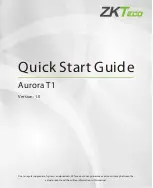 Предварительный просмотр 1 страницы ZKTeco Aurora T1 Quick Start Manual