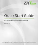 ZKTeco C2-260 Quick Start Manual предпросмотр