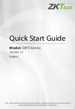 Preview for 1 page of ZKTeco C4FS Series Quick Start Manual