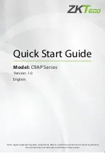 Предварительный просмотр 1 страницы ZKTeco C9AP Series Quick Start Manual