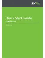 ZKTeco FaceDepot-7A Quick Start Manual preview