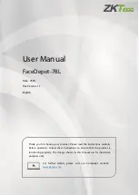 ZKTeco FaceDepot-7BL User Manual preview