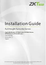 Preview for 1 page of ZKTeco FHT 2300D Installation Manual