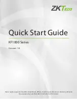 Предварительный просмотр 1 страницы ZKTeco KF1000 Series Quick Start Manual