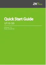 Предварительный просмотр 1 страницы ZKTeco LF10 Quick Start Manual