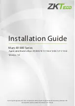 ZKTeco Mars-B1011 Installation Manual preview