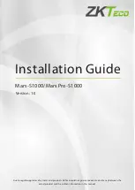 ZKTeco Mars-S1000 Installation Manual предпросмотр