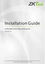 Предварительный просмотр 1 страницы ZKTeco mTS1000 Series Installation Manual