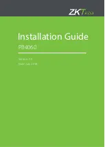 Предварительный просмотр 1 страницы ZKTeco PB4060 Installation Manual