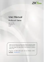 Preview for 1 page of ZKTeco ProFace X Series User Manual