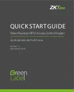 Предварительный просмотр 1 страницы ZKTeco ProlD Series Quick Start Manual