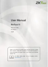 Предварительный просмотр 1 страницы ZKTeco RevFace15 User Manual