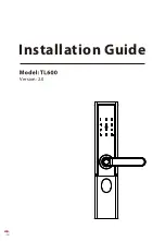 ZKTeco TL600 Installation Manual предпросмотр