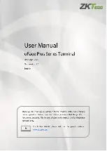 Preview for 1 page of ZKTeco uFace Plus Series User Manual