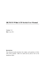 ZKTeco White LCD Series User Manual предпросмотр