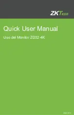 ZKTeco ZD32-4K Quick User Manual preview