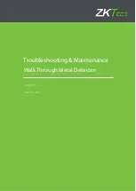 Preview for 1 page of ZKTeco ZK-D1010S Troubleshooting & Maintenance