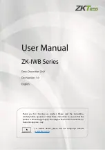 ZKTeco ZK-IWB Series User Manual preview