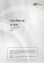 Preview for 1 page of ZKTeco ZK-IWBP User Manual