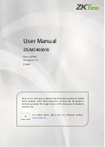 ZKTeco ZKAIO4000W User Manual preview