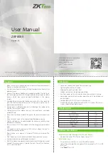 ZKTeco ZKP8005 User Manual предпросмотр