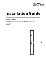 ZKTeco ZL600 Installation Manual preview