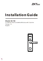 ZKTeco ZL700 Installation Manual предпросмотр