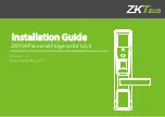 Preview for 1 page of ZKTeco ZM100 Installation Manual