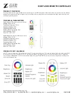 Preview for 1 page of Zled Lighting RGB FLOOD REMOTE CONTROLLER Manual