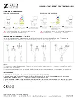 Preview for 2 page of Zled Lighting RGB FLOOD REMOTE CONTROLLER Manual