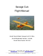 Preview for 1 page of Zlin Aviation Savage Cub 912 100 hp Flight Manual