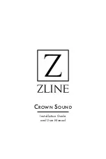 Zline CrownSound Installation Manual And User'S Manual preview