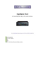 Preview for 1 page of ZLP Electronics DigiMaster Pro3 Manual