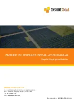 Znshine Solar ZXM6-60-290/M Installation Manual предпросмотр