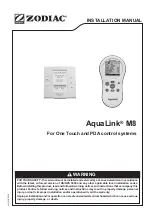 Zodiac AquaLink M8 Installation Manual предпросмотр