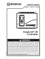 Предварительный просмотр 1 страницы Zodiac AquaLink Z4 Owner'S Manual