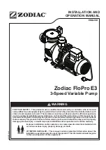 Preview for 1 page of Zodiac FloProE3 Installation And Operation Manual