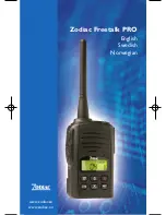 Zodiac Freetalk PRO User Manual preview